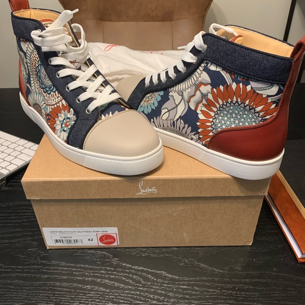 Louis Vuitton size 42 high top sneakers, worn once